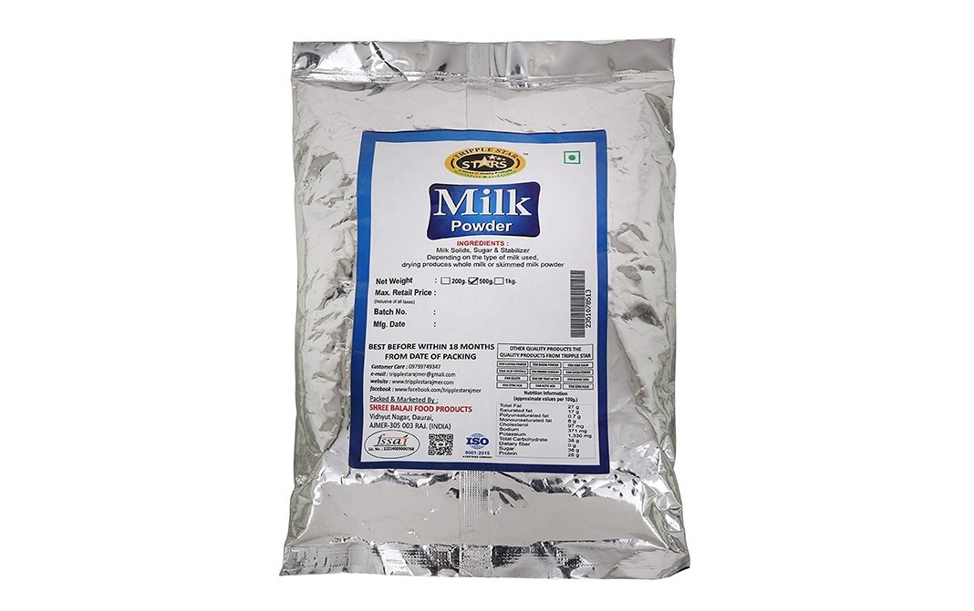Tripple Star Milk Powder    Pack  500 grams